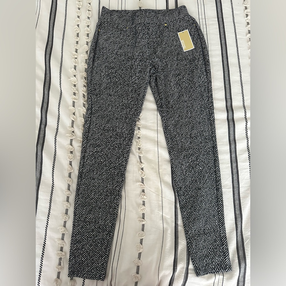 Michael Kors Skinny Black/White Print Pant